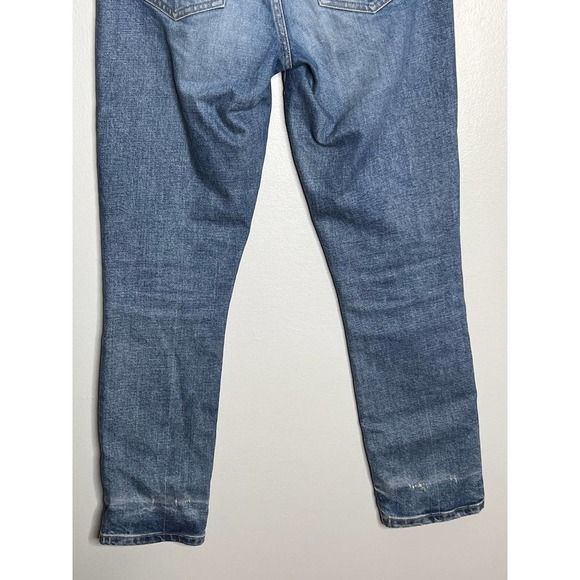 Veronica Beard Ryleigh High Rise Slim Straight Patched Jeans Blue Inseam 28” - Picture 12 of 14